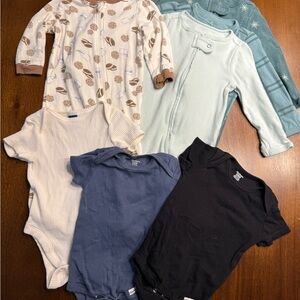 Gerber and Cloud Island Babies Onesies and pajamas